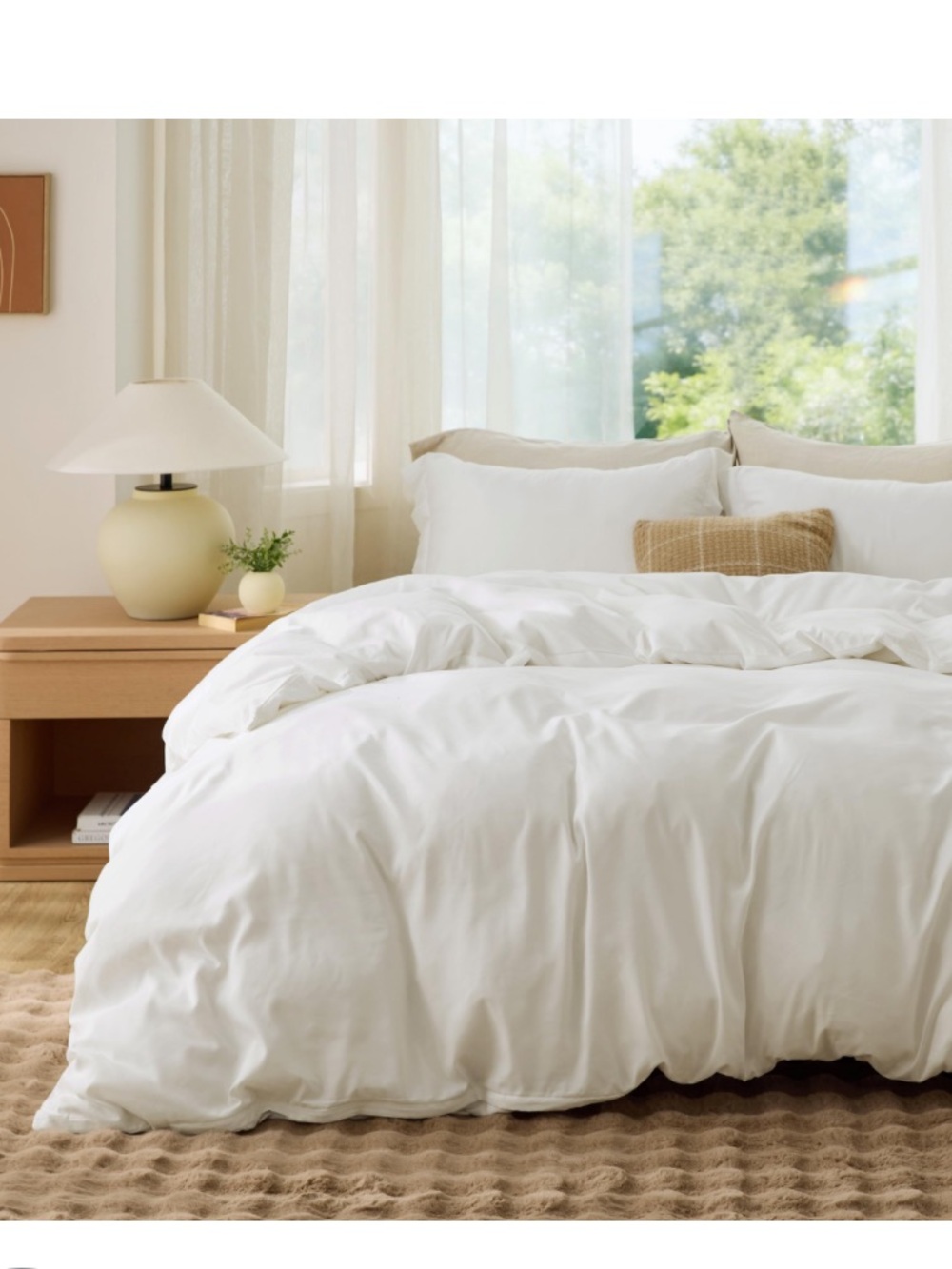 FULL Duvet 3Pc. Set -  Cream White